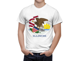 Illinois State shirt Proud Illinois Flag Coat of Arms Fan Sport T-Shirt Gift - £23.92 GBP