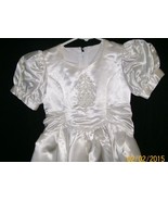 Mini Bride Dress, Size 2 with Train, White Satin Dress, Handmade - £54.81 GBP