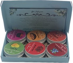 Gin Infusion Botanicals 6 Tins Set Box Kit Gin Gifts for Men Him Her - £17.06 GBP