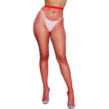 Red Diamond Net Pantyhose Oversized Fishnet Sheer Regular or Plus Size 2303 - £9.82 GBP+