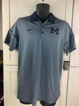 Michigan Wolverines Polo SHIRT-- Nike -WHITE-ADULT LARGE--NEW W/TAGS-$65 Retail - £26.31 GBP