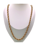 AWA Vintage Monet Gold &amp; Silver Weaved Necklace - £58.14 GBP