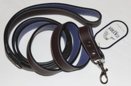 RAGAZZI LIFE CHIC LEATHER LEASH 6ft x 1in BROWN &amp; PURPLE GENUINE LEATHER... - £13.58 GBP