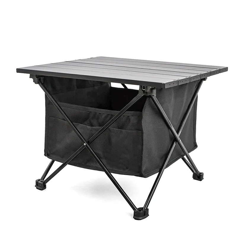 Tdoor folding table ultra light aluminum alloy barbecue storage table camping equipment thumb200