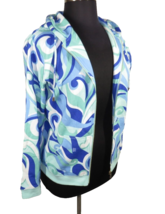 Hill House The Allie Zip-Up Hoodie Ocean Kaleidoscope Blue Women&#39;s Size ... - $49.99