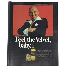 Vintage 1978 Telly Savalas Black Velvet Magazine Print Ad Full Color 8&quot; x 10&quot; - £5.27 GBP