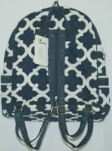 NGIL OTG2828NY Color Navy and White Quilted Microfiber Backpack Geometric Design image 2