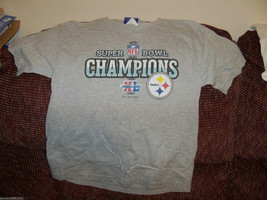 Reebok Steelers Super Bowl Champions XL 40th Anniversary Shirt Size L Boy&#39;s EUC - £11.48 GBP