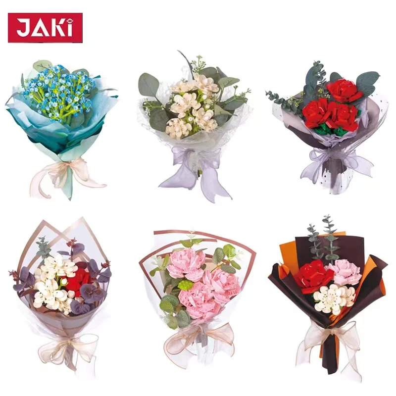 JAKI Blocks Kids Building Toys Bricks Girls Flowers Puzzle Party Holiday Gift - £22.02 GBP+