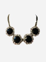 Jules Black Faceted Acrylic Statement Necklace Wedding Mother Of The Bride  - $18.81