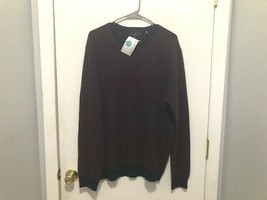 NEW Toscano Men&#39;s XL Merino Wool Blend Textured Long Sleeve Sweater - $15.83