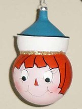 Raggedy ANN/ANDY - Vintage Glass Christmas Ornament - Italy Nos - £39.97 GBP