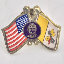 Vatican City USA Friendship Flags Pope John Paul II Vintage Pin Brooch Catholic - £7.95 GBP