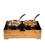DOUBLE INDUCTION HEATER BAMBOO CATERING INDUCTION BURNER CATERING FOOD H... - $34,773.43 MXN
