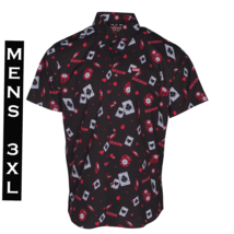 DIXXON FLANNEL - HARD WAY S/S Party Shirt - Men&#39;s 3XL - POKER VEGAS - $69.28