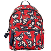 NWB Kate Spade Chelsea Nylon Medium Backpack Red + Butterflies KB591 Gift Bag FS - £98.12 GBP