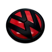 VW Golf MK5 Rear Emblem Badge trunk boot Matt Black &amp; Red, 110mm - £11.80 GBP