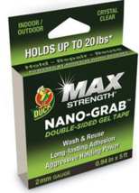 Duck #287264 Max Strength Nano-Grab 2 sided re-useable Gel Tape .94 in. x 5 ft.  - £11.93 GBP