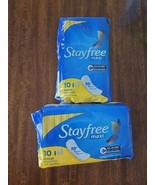 Stayfree Maxi Regular Pads For Women Wingless 10 Pads Each Lot Of 2 - $377.40 MXN
