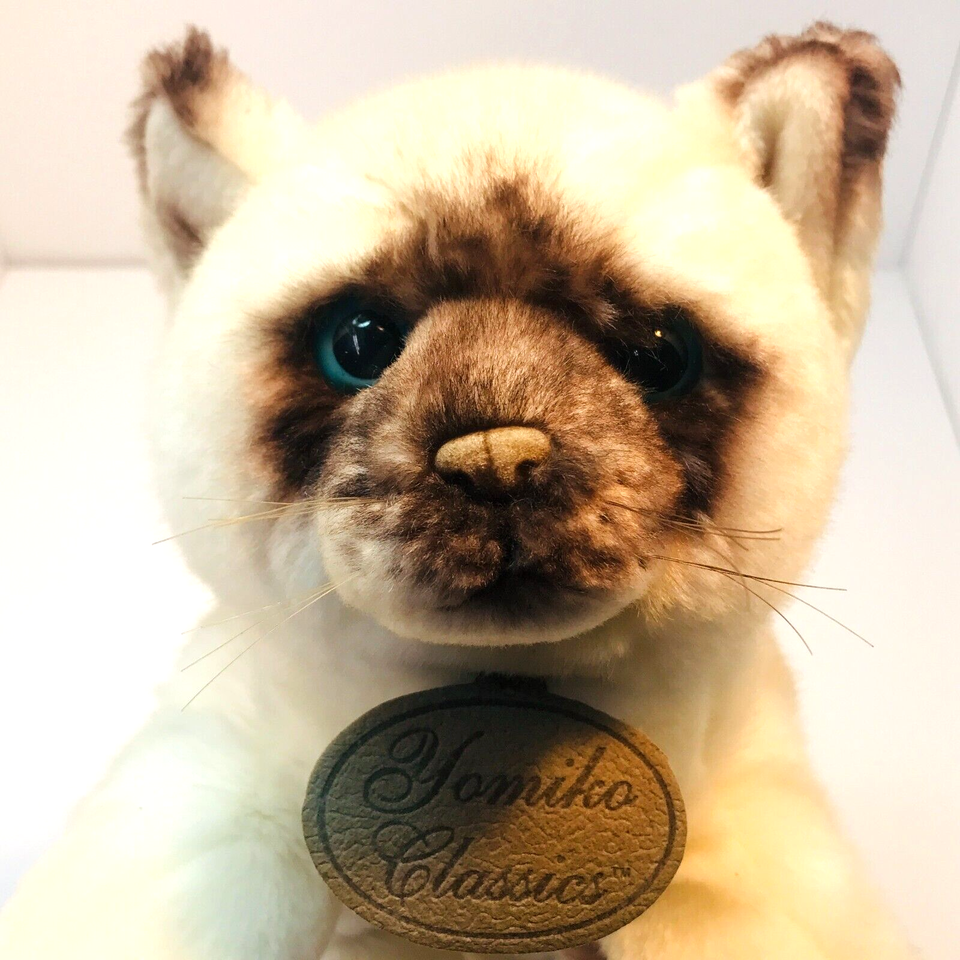 Yomiko Classic Siamese Cat Stuffed Animal by Russ Berrie Life Like Soft Plush - $24.99