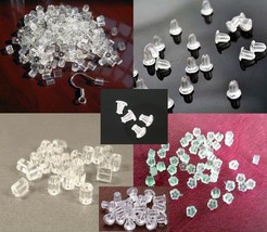 Earring Back Stopper Silicone Rubber  MANY SHAPES High Quality Soft US S... - $3.26+