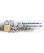 3/4&quot; Wide BRASS PADLOCK w 2 keys Weatherproof Resist Corrosion MASTER Lo... - $491.89 MXN