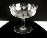 Etched Glass Dessert Cup, 3 3/4&quot;, Ice Cream/Fresh Fruit, Grapes &amp; Leaves... - $7.79
