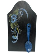 Hand Painted Country Farmhouse Blue Flower W/Spoon Wood Wall Plaque  11” x 6” - $14.95