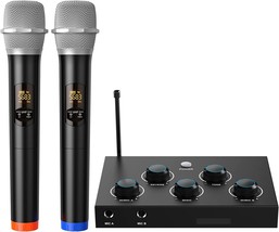 Digitnow!Portable Karaoke Microphone Mixer System Set, With Dual, And Speaker. - £135.07 GBP