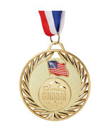 6-Pack Gold Winner Award Medals W/ 2.7&quot; Diameter 15&quot; Ribbon Length - $23.99