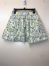 mark. Women&#39;s Size Medium White Blue Yellow Abstract Pattern Skater Skirt, EUC - £6.75 GBP