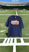 New York Giants Blue T Shirt Men’s Xl 2008 Super Bowl Xlii Ring Champions - £18.28 GBP