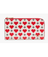 Kate Spade Devin Pixel Hearts Zip Around Continental Leather Wallet ~NWT... - €82,94 EUR