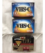 TDK camcorder VCR tapes lot of 3 factory-sealed - $296.33 MXN