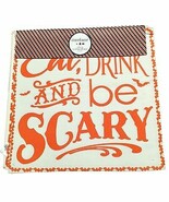 New Halloween Placemats Set of 4 Eat Drink And Be Scary 15&quot; x 15&quot; Orange... - $32.48 CAD
