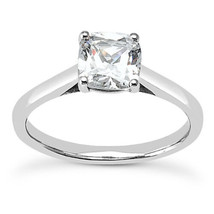 Diamond Solitaire Wedding Ring Cushion Shape H SI1 14K White Gold 1.75 Carat - £2,535.00 GBP