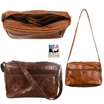 CLASSIC &quot;PARKWAY&quot; LEATHER SHOULDER BAG &amp; HAND PURSE ✯ Amish Handmade in USA - £104.75 GBP