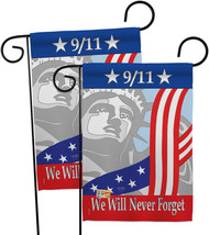 September 11Th Garden Flags Pack Patriot Day 13 X18.5 Double-Sided House Banner - £23.22 GBP