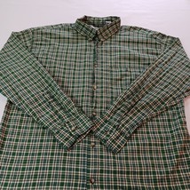 Cassini RN#16574 Men's Green Plsid Cotton Button-Down Collar Shirt Long Sleeve L image 6