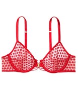 Victoria&#39;s Secret Very Sexy Starburst Unlined Demi Bra Red Size 32DD NWT - $1,237.37 MXN