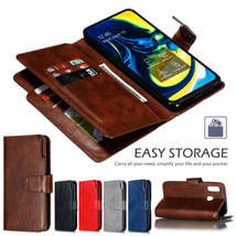 For Samsung A20e A70 J8 A41 A30 A33 A53 5G Case Leather Wallet Flip Cover - £36.00 GBP