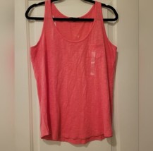 Womens Gap Sleeveless Tank Top CORAL Large BNWT Rt $19.99 Small Front Po... - £14.04 GBP