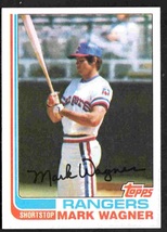 Texas Rangers Mark Wagner 1982 Topps Baseball Card #443 nr mt ! - £0.39 GBP