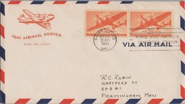 ZAYIX US  Mellone C31-12 FDC - House of Farnam cachet - air post pair 113022SM21 - £20.06 GBP