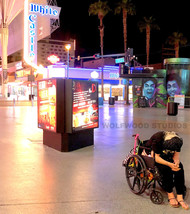 Janet In Wheel Chair Homeless In Las Vegas Fremont Street Publicity Photo - £6.34 GBP