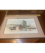 Original Artwork Betty C Boyle Pan Am Plaza Panorama Indianapolis 161/50... - $296.99