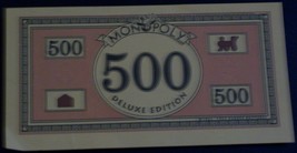 Monopoly Deluxe Edition 500 Dollar Bills - £4.38 GBP