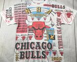 Chicago Bulls Champs NBA Large Mitchell &amp; Ness T-Shirt White Men New - $66.49