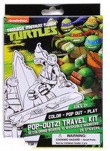 Ninja Turtles Pop-Outz Travel Kit Coloring Art Set with over 40 pieces F... - $4.99