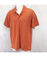 IZOD Shirt Short Sleeve Mens Orange Rust Pull Over Size M Medium Cotton - £7.73 GBP